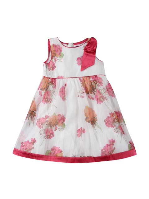 

One Friday Girls Off-White Printed Fit and Flare Dress