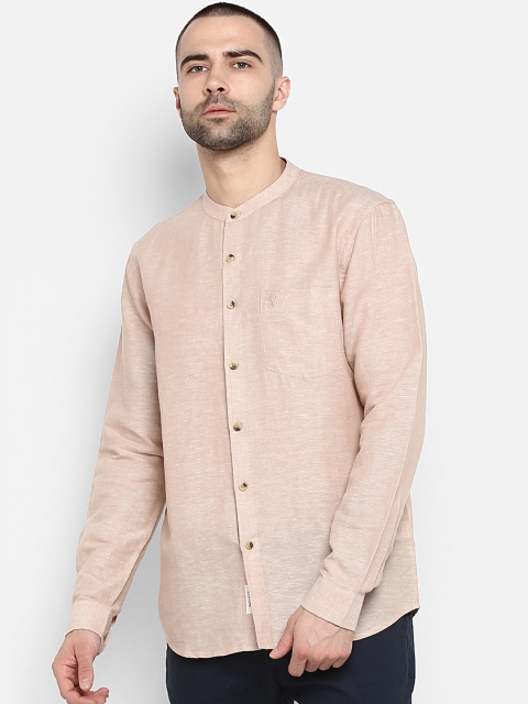 

Red Tape Men Beige Regular Fit Self Design Casual Shirt