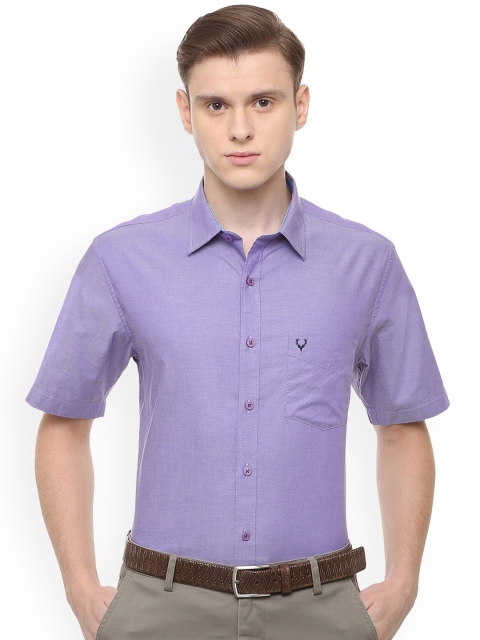 

Allen Solly Men Purple Slim Fit Solid Formal Shirt