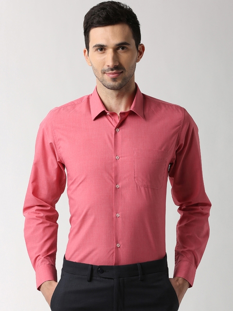 

Peter England Men Peach-Coloured Slim Fit Solid Formal Shirt