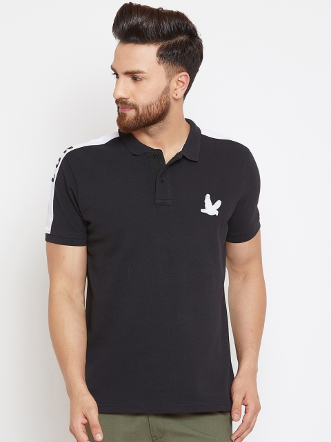 

Canary London Men Black Solid Polo Collar T-shirt