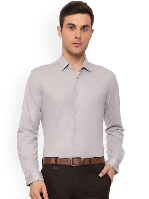 

Van Heusen Men Grey Slim Fit Self Design Formal Shirt