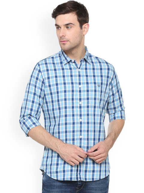 

Van Heusen Sport Men Blue Slim Fit Checked Casual Shirt