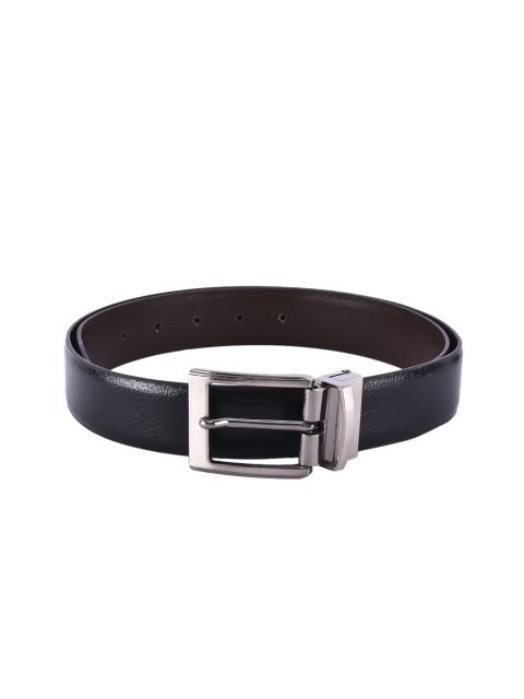 

BuckleUp Men Black & Brown Leather Reversible Solid Belt