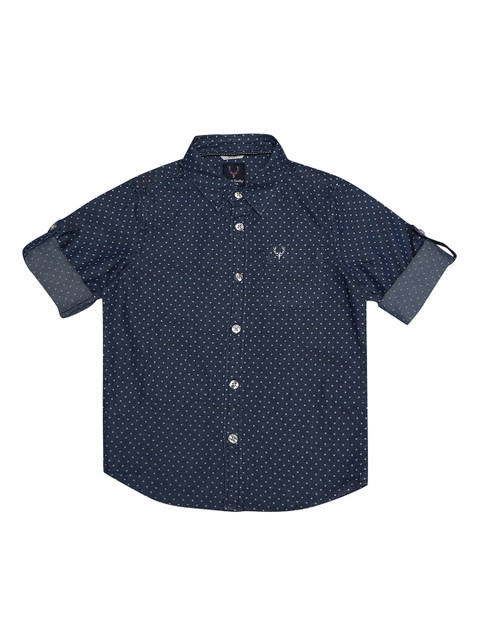 

Allen Solly Junior Boys Blue Regular Fit Printed Casual Shirt