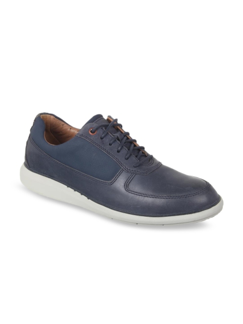 

Clarks Men Blue Leather Sneakers