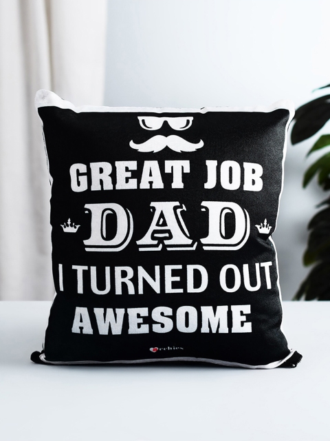 

Archies White & Black Printed Square Cushion