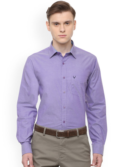 

Allen Solly Men Purple Regular Fit Solid Formal Shirt