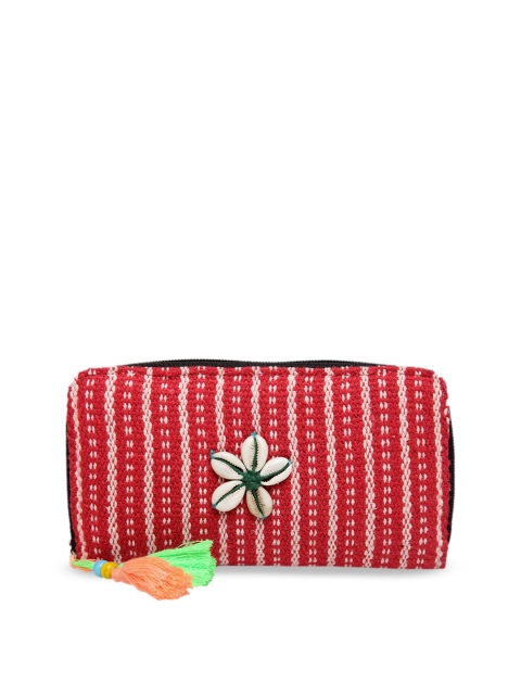 

The House of Tara Red Embellished Clutch