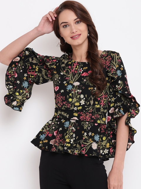 

Texco Women Multicoloured Printed Peplum Top, Multi