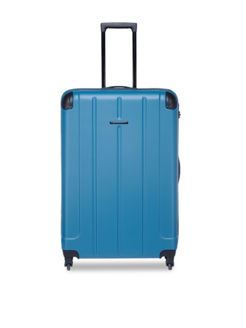 

Teakwood Leathers Blue Textured Large Trolley Bag