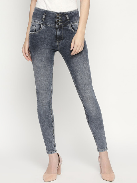 

fungus Women Black Slim Fit High-Rise Clean Look Stretchable Jeans