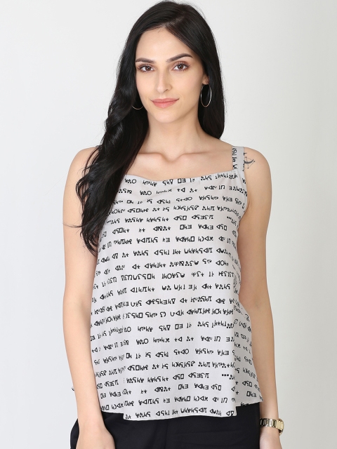 

Abhishti Women Grey Printed Tank Top