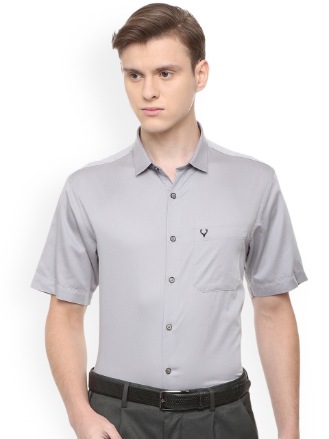 

Allen Solly Men Grey Regular Fit Solid Casual Shirt