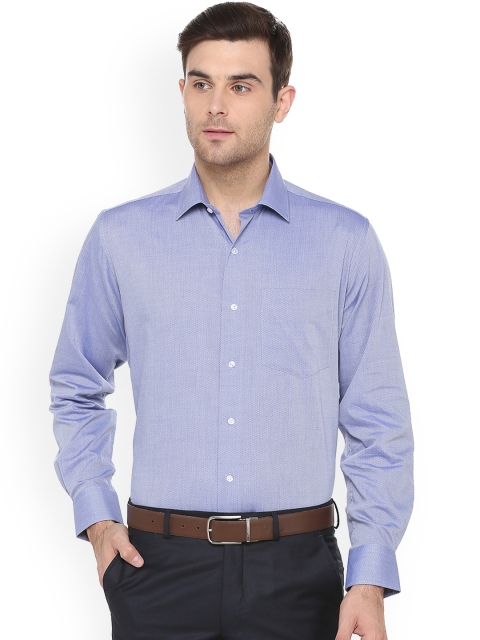 

Van Heusen Men Blue Regular Fit Self Design Formal Shirt