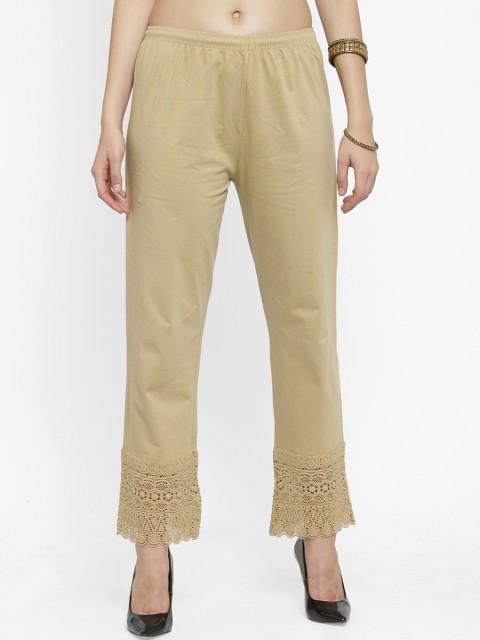

Clora Creation Women Beige Straight Solid Palazzos