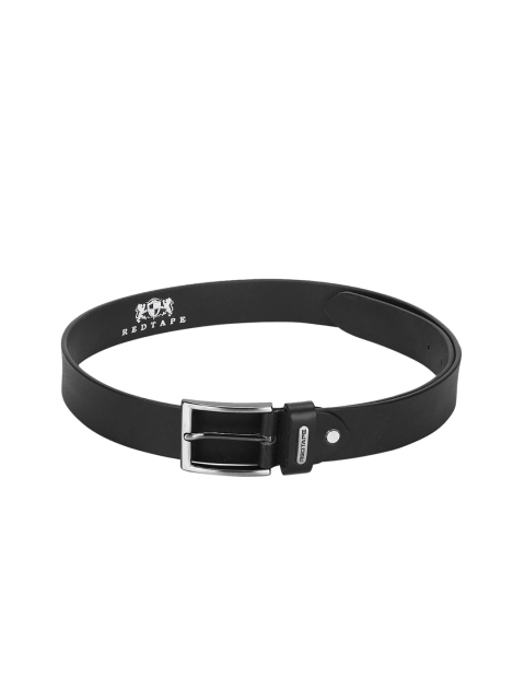 

Red Tape Men Black Textured Leather Belt