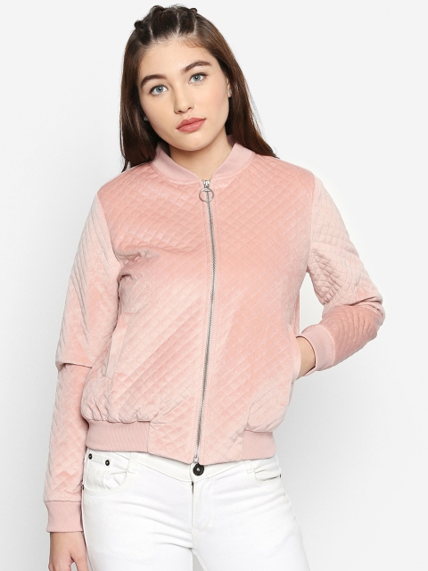 

Honey by Pantaloons Women Pink Solid Padded Jacket