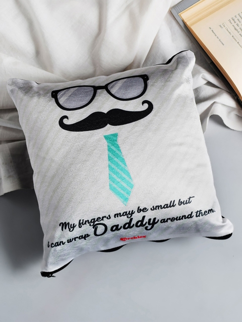 

Archies White & Black Printed Square Cushion
