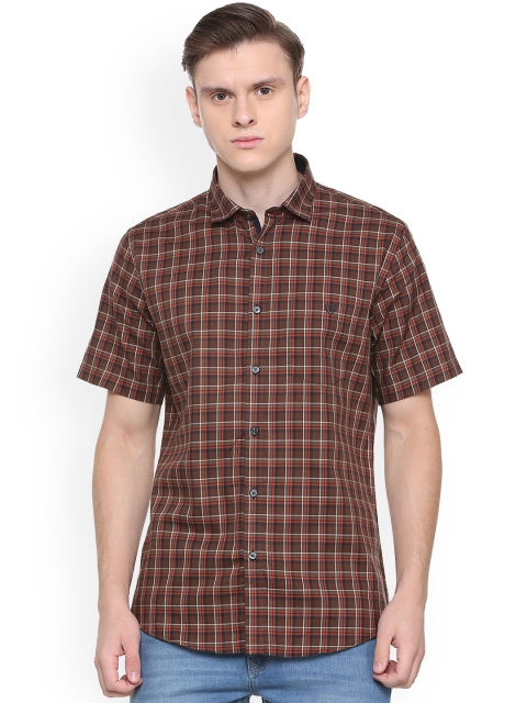 

Van Heusen Sport Men Brown Slim Fit Checked Casual Shirt