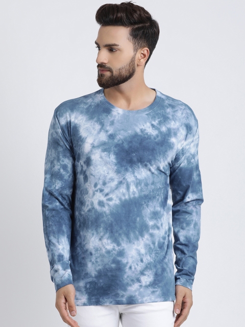 

The Dry State Men Blue Dyed Round Neck T-shirt