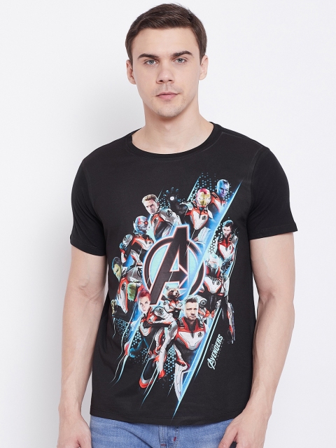 

Marvel by Wear Your Mind Men Black Printed Round Neck T-shirt