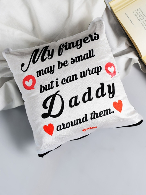 

Archies White, Red & Black Printed Square Cushion