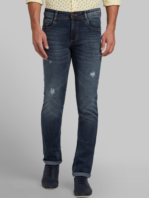 

Parx Men Blue Slim Fit Mid-Rise Low Distress Jeans