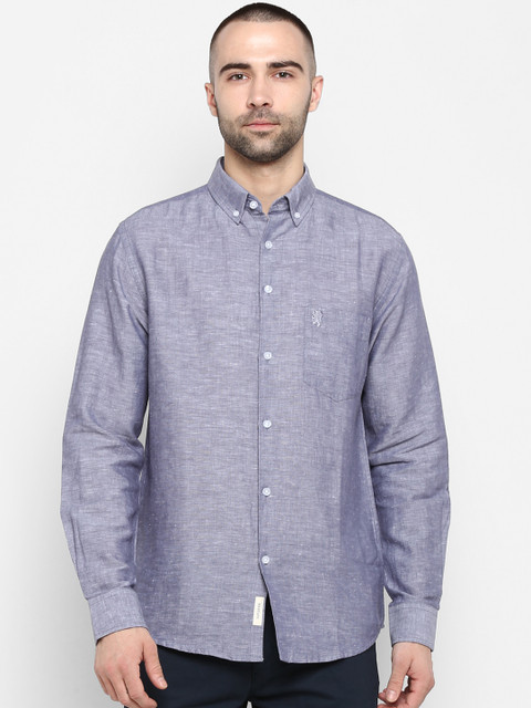 

Red Tape Men Purple Regular Fit Self Design Casual Shirt