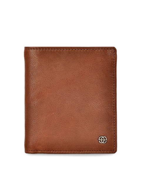 

Eske Men Brown Solid Two Fold Leather Wallet