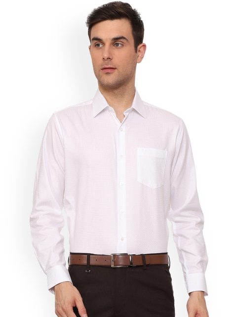 

Van Heusen Men White Regular Fit Self Design Formal Shirt