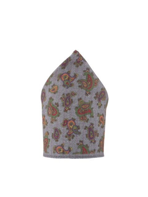 

The Tie Hub Men Grey Printed Pocket Square