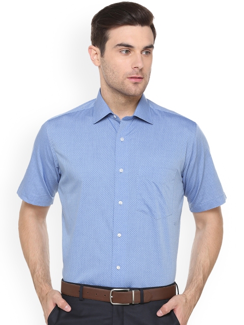 

Van Heusen Men Blue Regular Fit Printed Formal Shirt