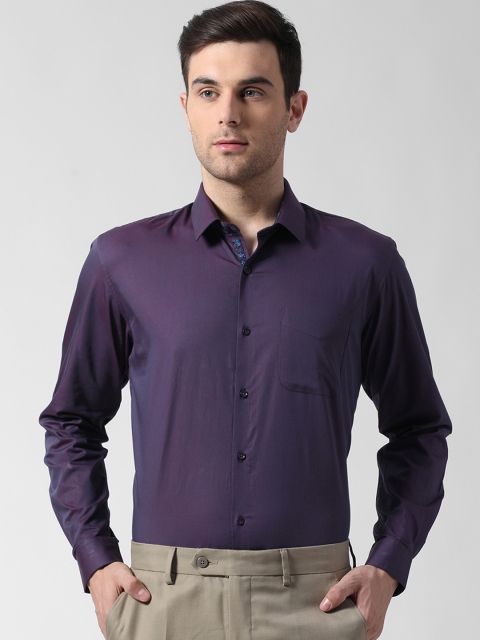 

Peter England Men Purple Regular Fit Solid Formal Shirt