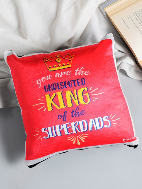 

Archies Black & Red Printed Square Cushion