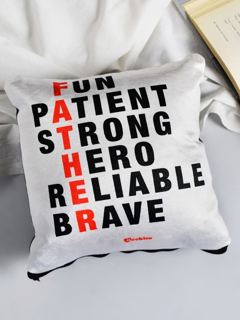 

Archies White, Red & Black Printed Square Cushion