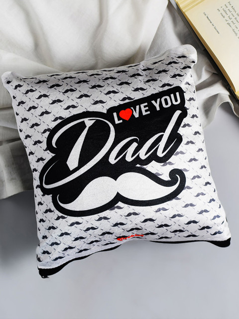 

Archies White & Black Printed Square Cushion