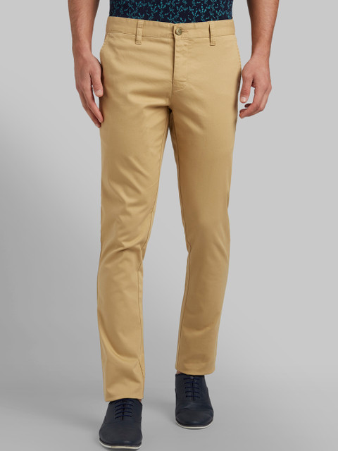 

Parx Men Khaki Tapered Fit Solid Regular Trousers