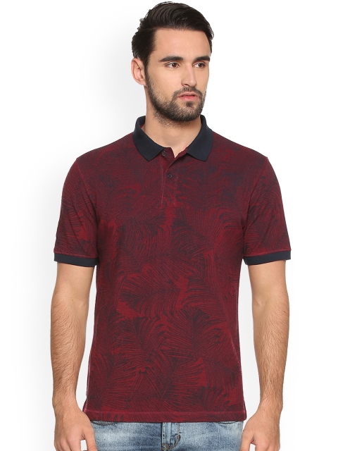 

Peter England Casuals Men Maroon Printed Polo Collar T-shirt