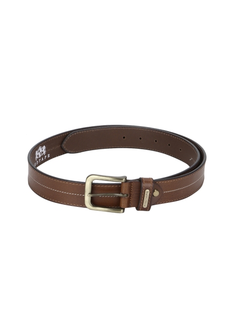 

Red Tape Men Tan Brown Solid Leather Belt