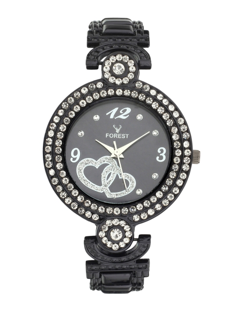 

Hobforestessentials Women Black Analogue Watch FR-238-BK