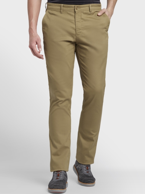 

ColorPlus Men Brown Regular Fit Solid Regular Trousers
