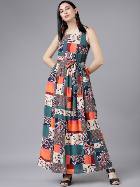 

Tokyo Talkies Women Multicoloured Printed Maxi Dress, Multi