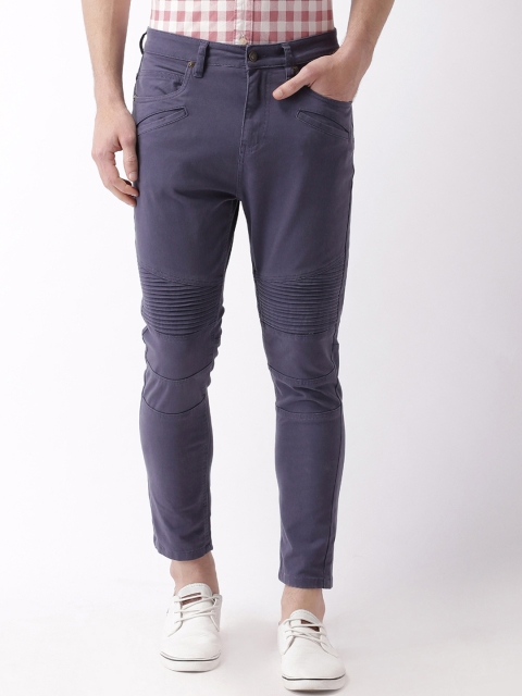 

Blue Saint Men Blue Slim Fit Solid Regular Trousers