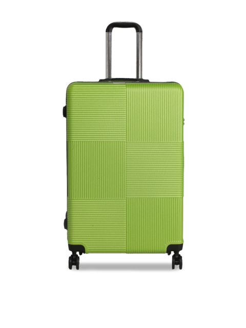 

Teakwood Leathers Green Textured Hard-Sided Large Trolley Bag