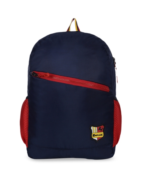 

Impulse Unisex Navy Blue Solid Backpack