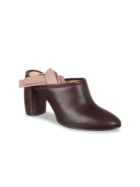 

Clarks Women Purple Solid Mules
