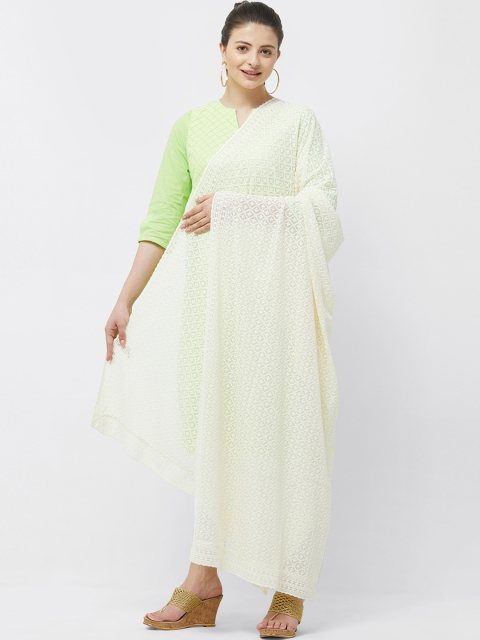 

Naari Women Off-White Embroidered Dupatta