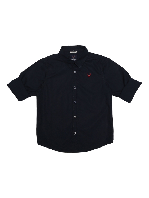 

Allen Solly Junior Boys Black Regular Fit Solid Casual Shirt