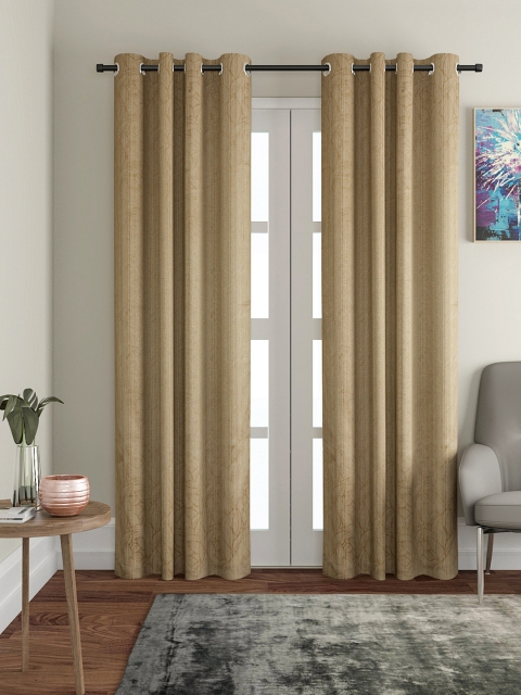 

VRINDA Beige Set of 2 Door Curtains